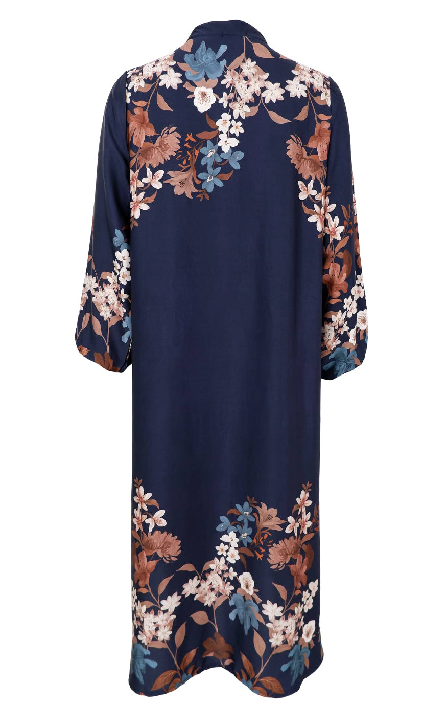 Black Colour Kjole - Zendaya - Navy Flower