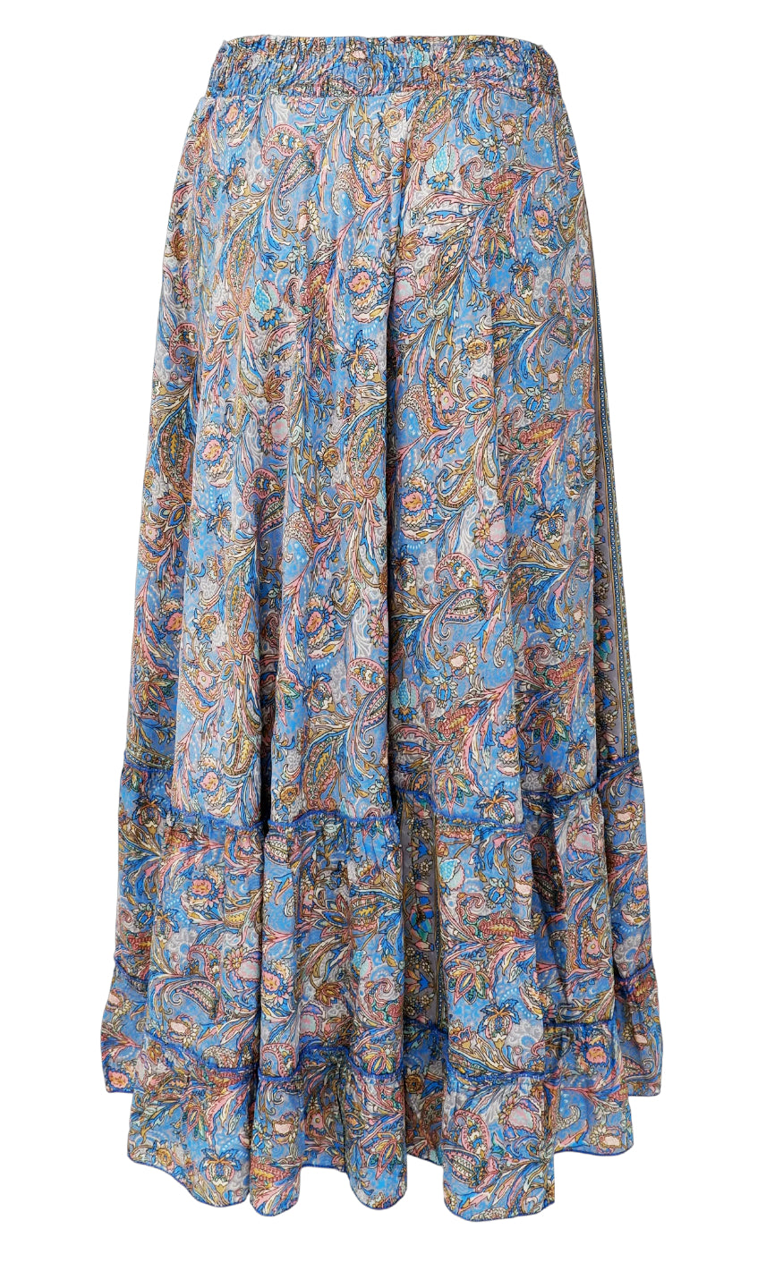 Black Colour Skjørt - Luna maxi Frill - Aqua Tropic