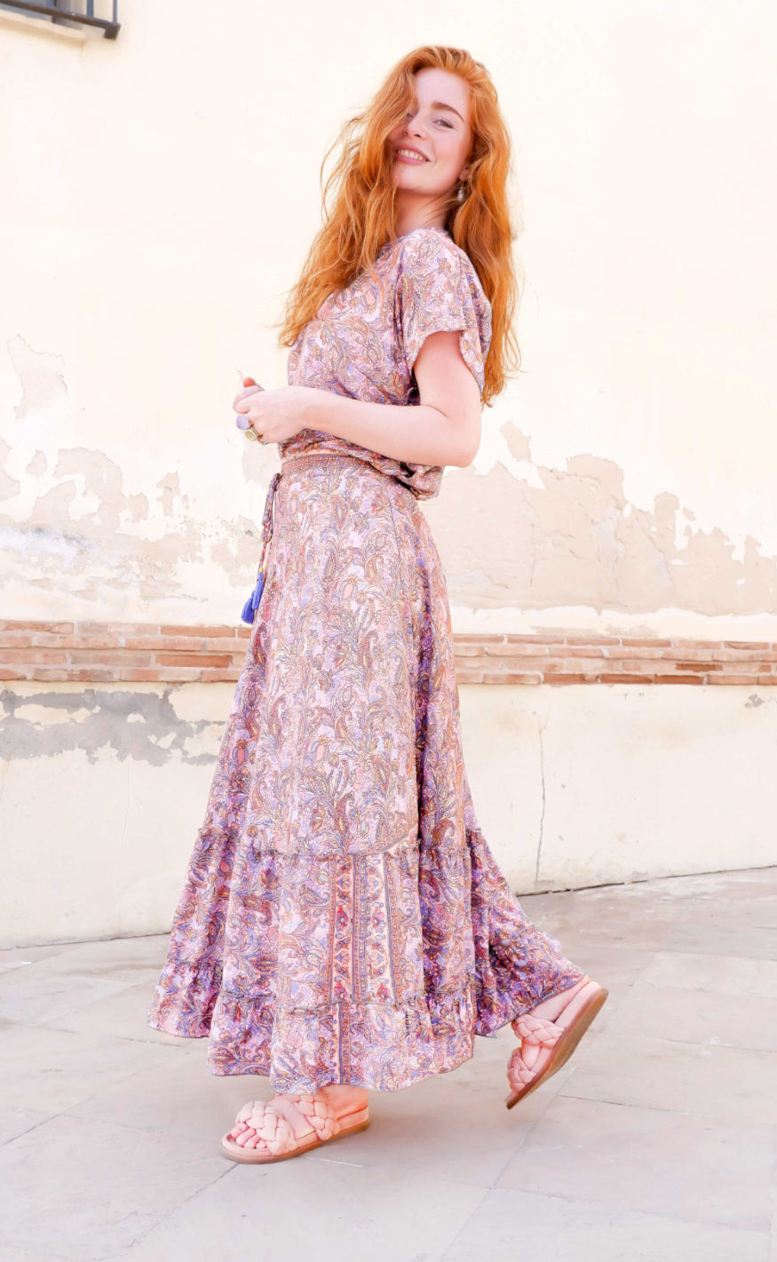 Black Colour Skjørt - Luna maxi Frill - Blush Tropic