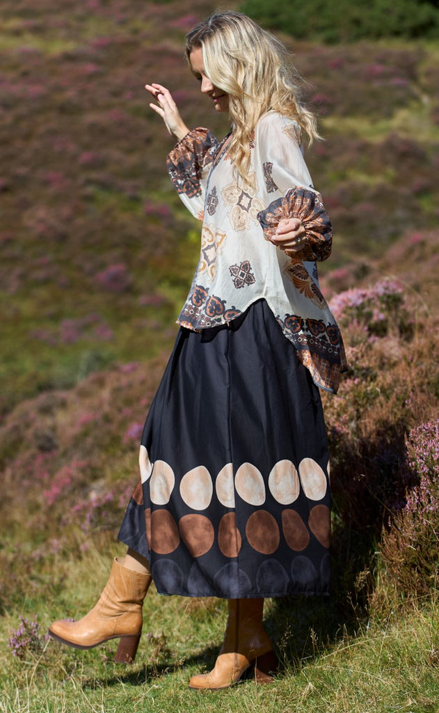 Black Colour Skjørt - Paris - Black