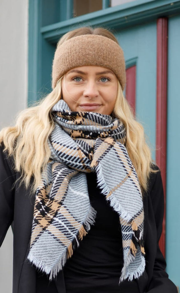 Black Colour Ørevarmer - Ginger - Camel