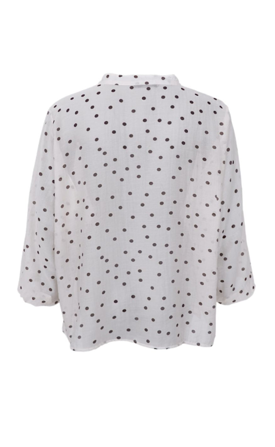 Black Colour Skjorte - Amila - Off White