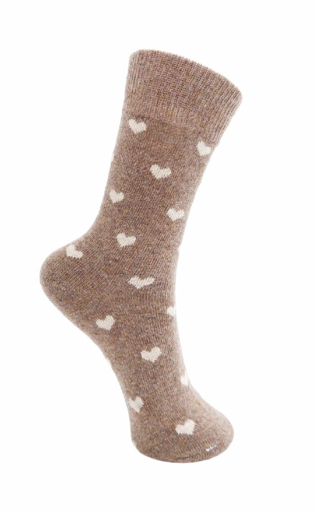 Black Colour Strømper - Cai Heart - Latte