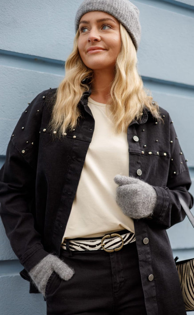 Black Colour Votter - Ginger - Grey