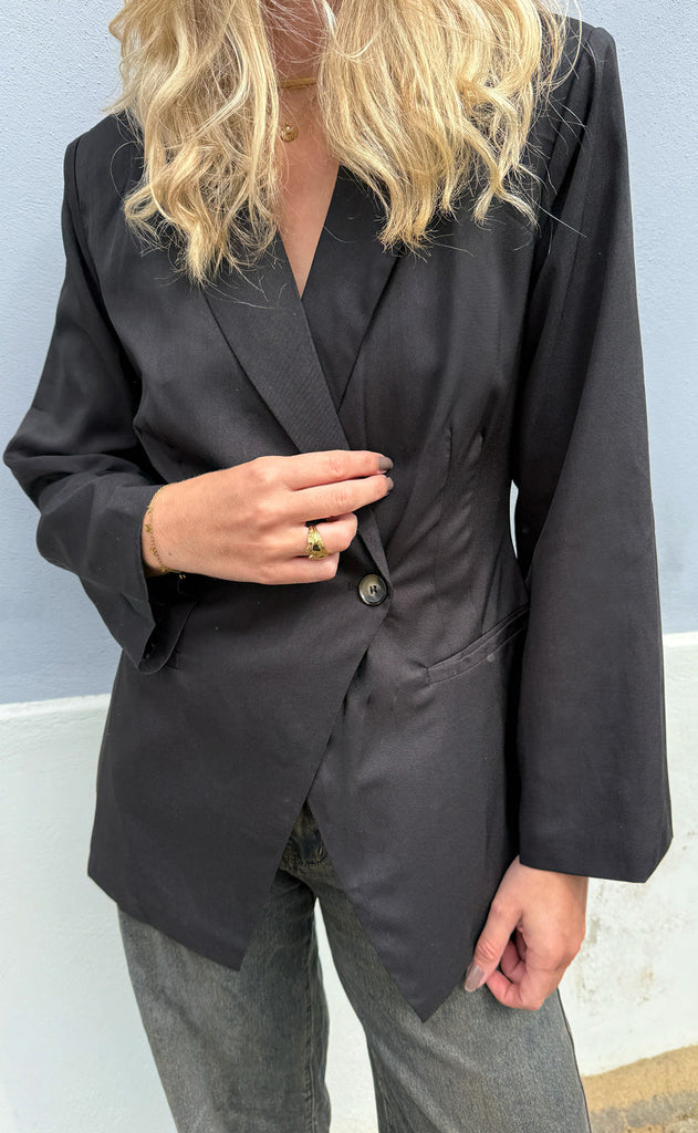 Say INA Copenhagen Blazer - Anne Asymmetrical - Black