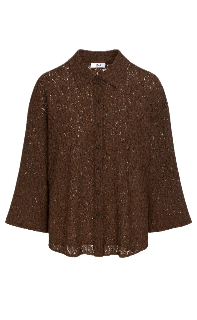 Say INA Copenhagen Skjorte - Belle Lace - Dark Brown