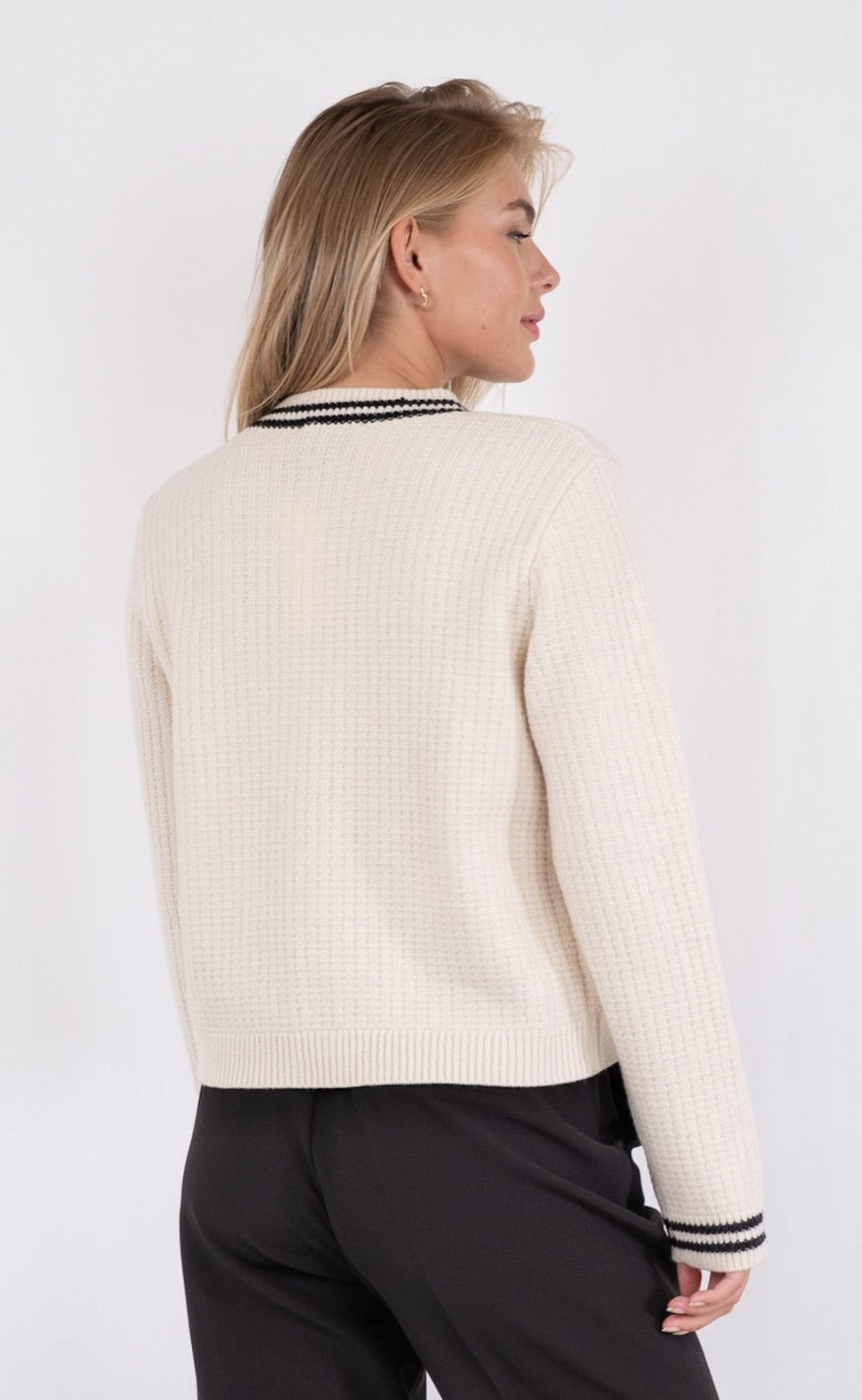 Neo Noir Cardigan - Tilda - Ivory
