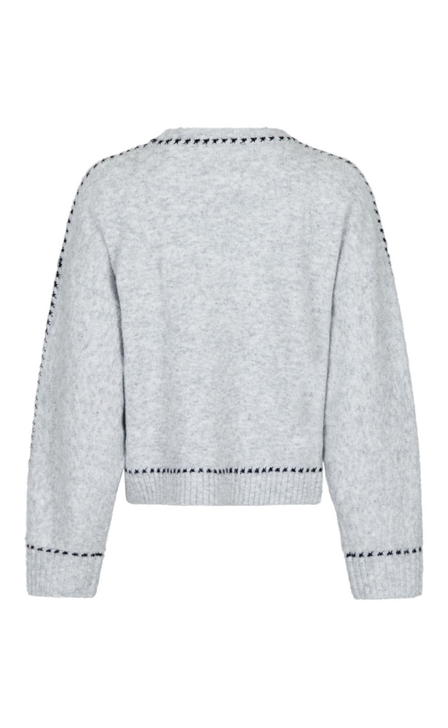 Neo Noir Bluse - Detri - Grey Melange