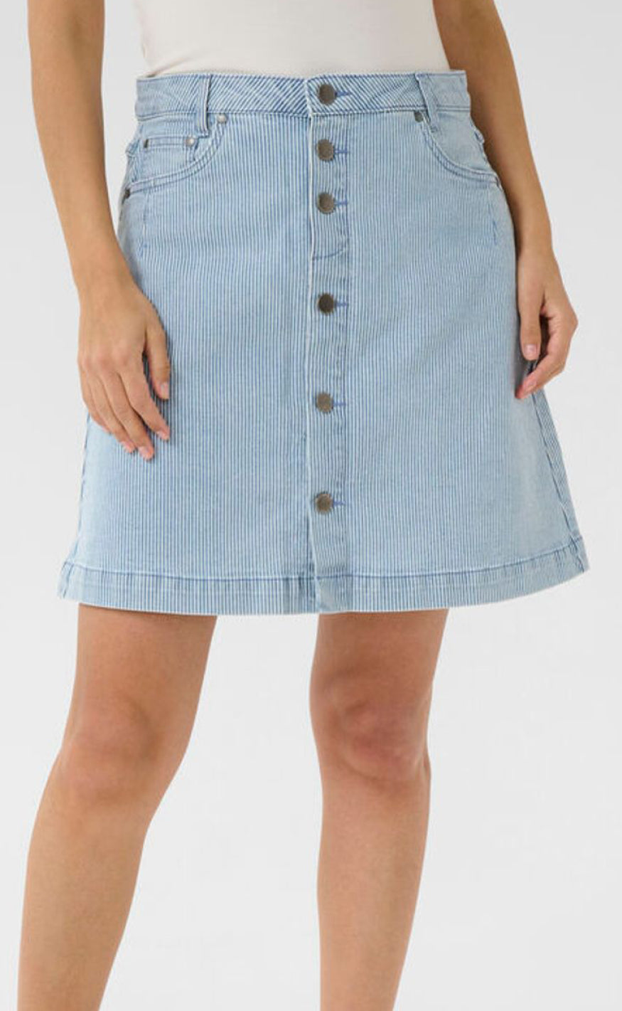 Culture Skjørt - Milky Short - Blue/White Stripe