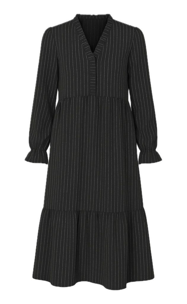 Say INA Copenhagen Kjole - Catja - Black Pinstripe