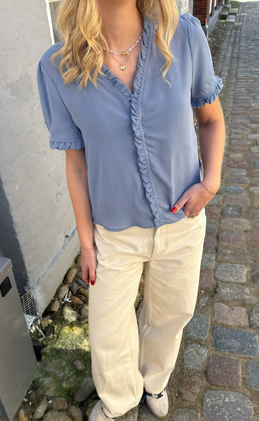 INA Copenhagen Topp - Catja - Blue