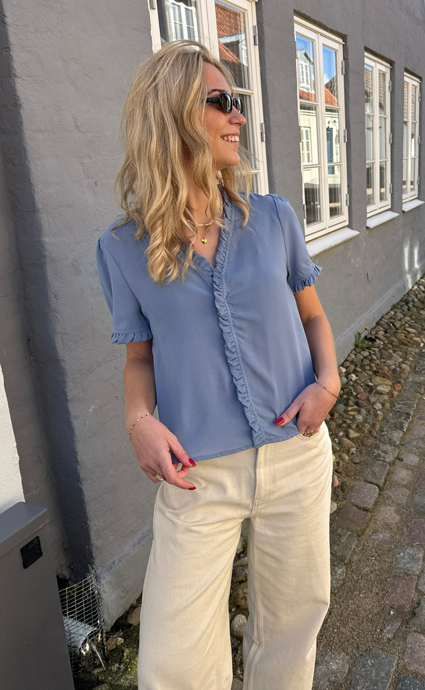 INA Copenhagen Topp - Catja - Blue