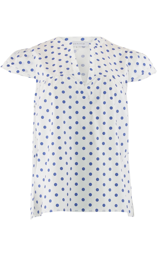 Continue Bluse - Christel - Blue Dot