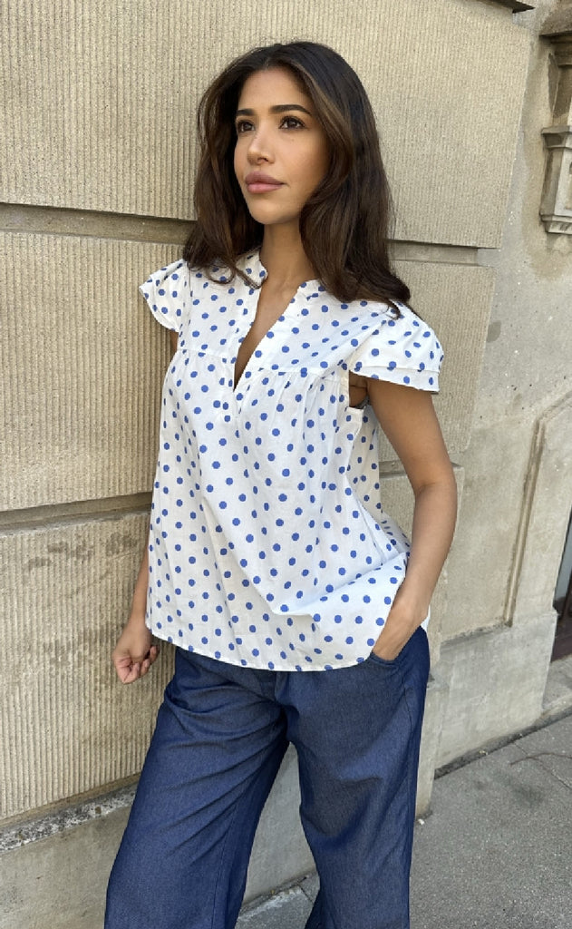 Continue Bluse - Christel - Blue Dot