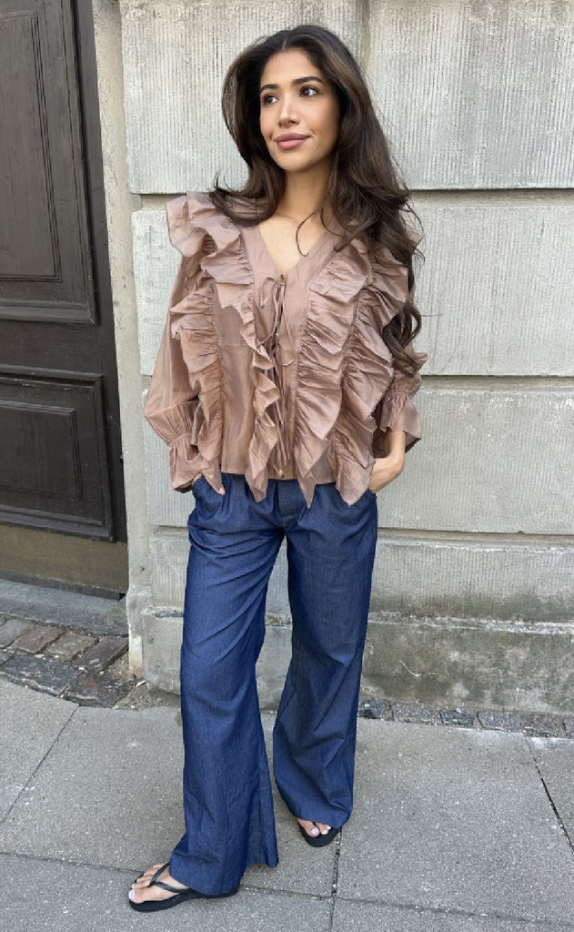 Continue Bluse - Citta - Nougat