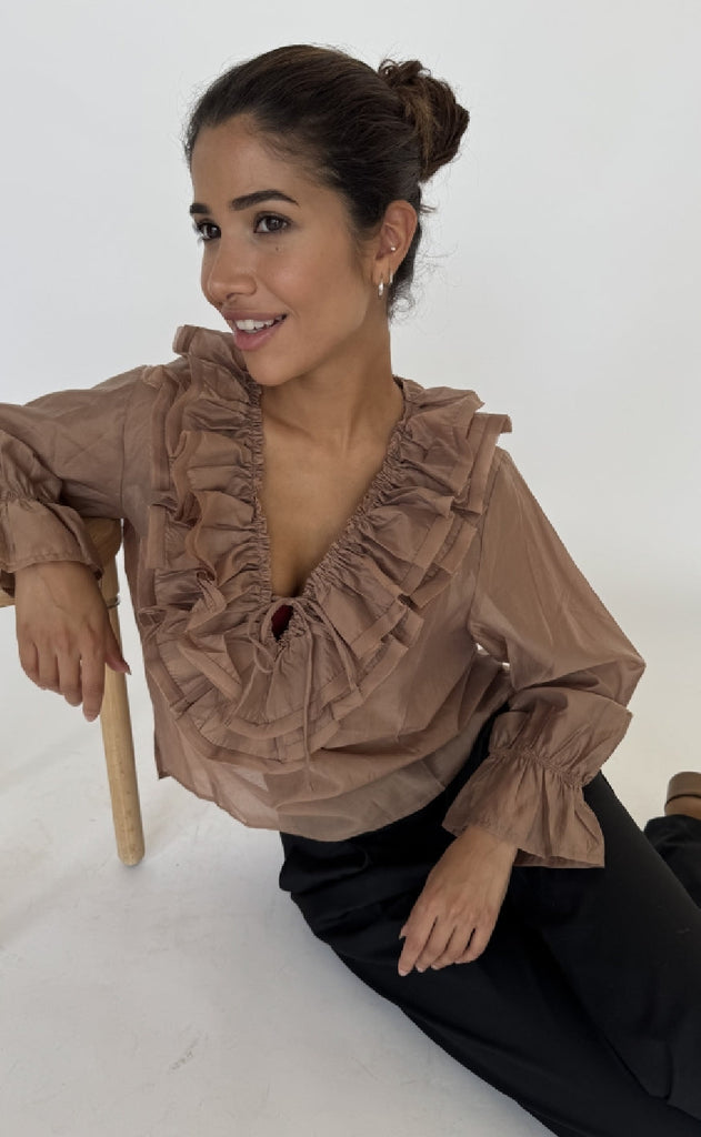 Continue Bluse - Jody - Nougat