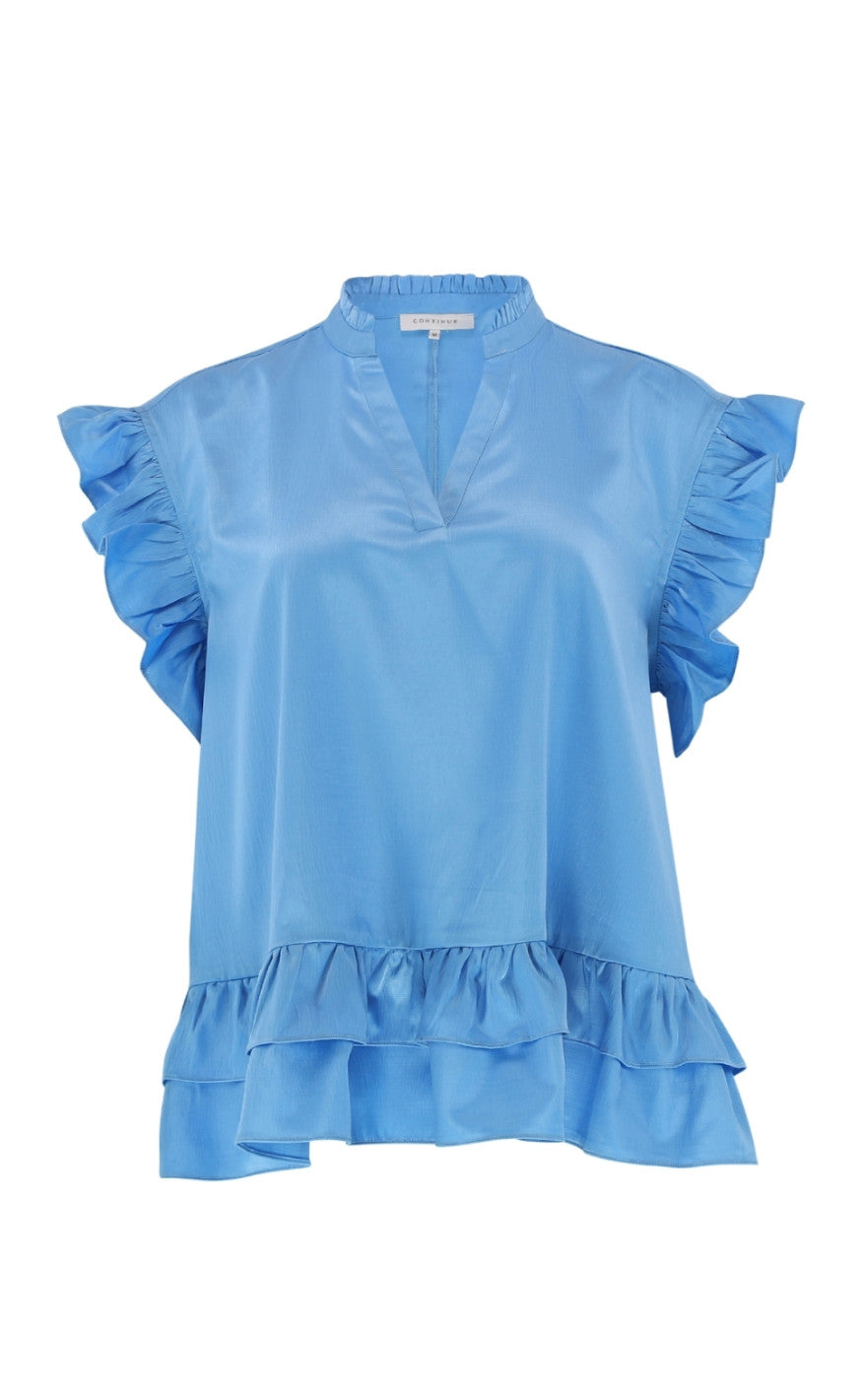 Continue Bluse - Kris - Light Turquis