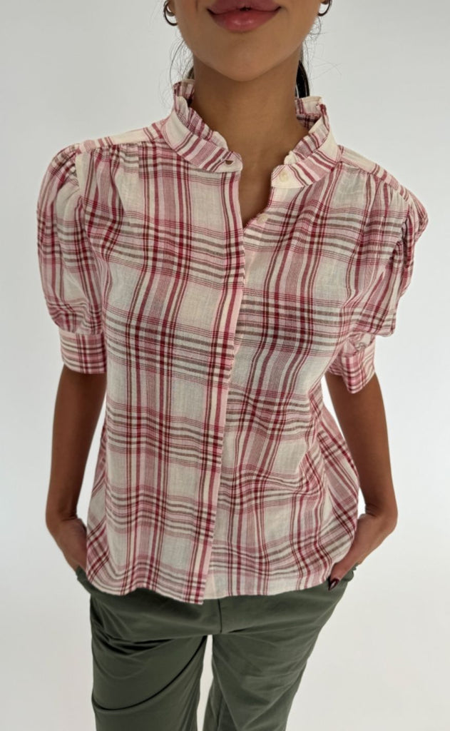 Continue Bluse - Moe check - Red Check