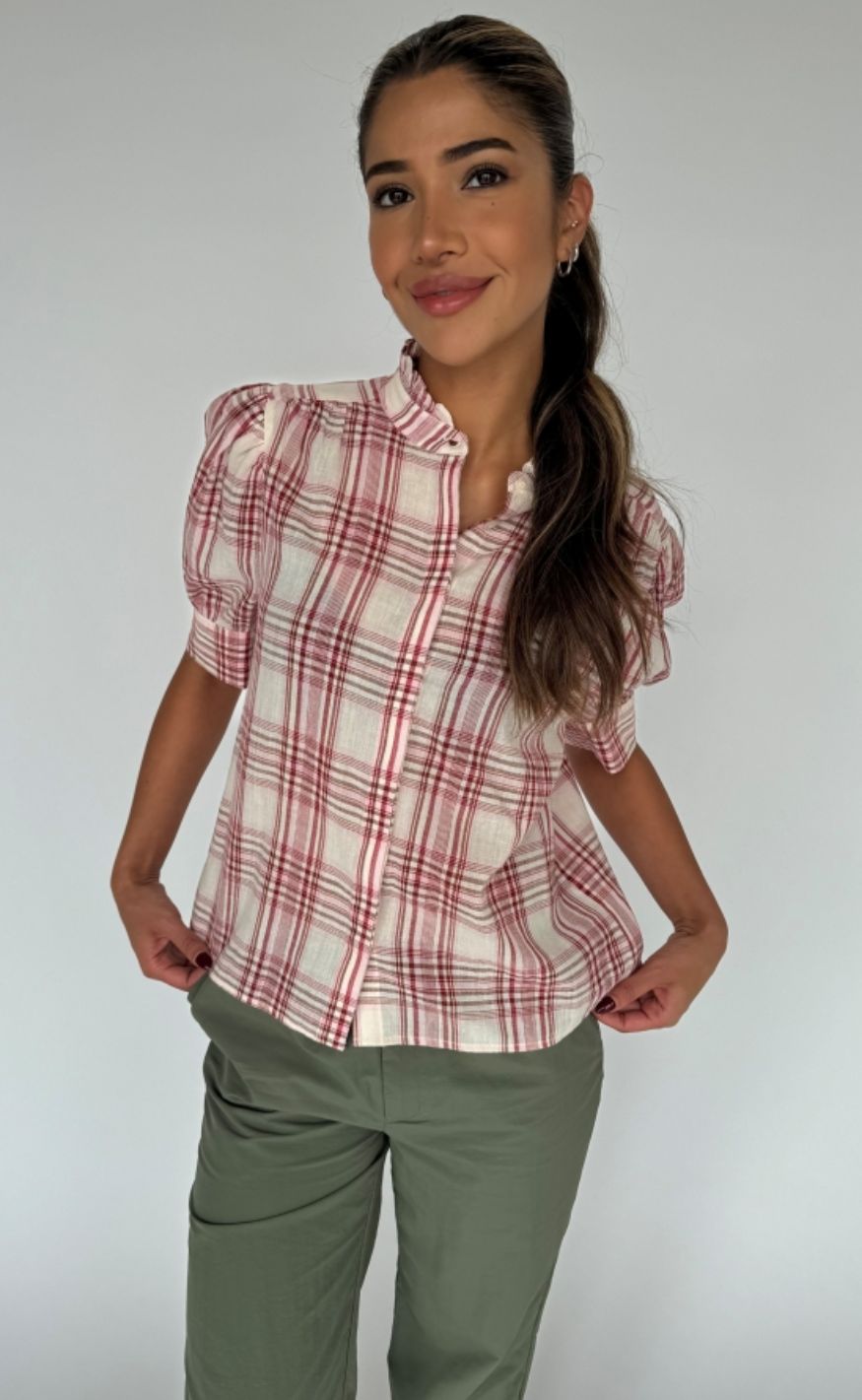 Continue Bluse - Moe check - Red Check