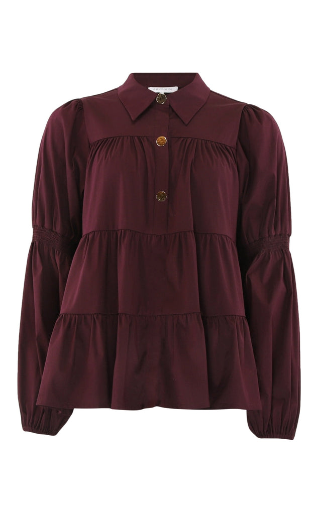 Continue Bluse - Sanna - Bordeaux