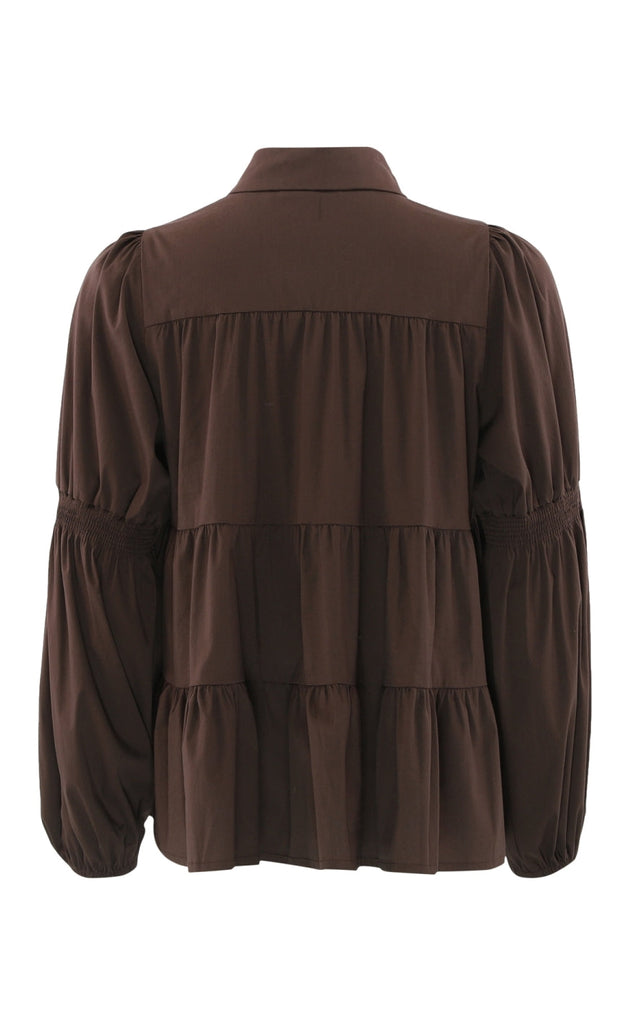 Continue Bluse - Sanna - Dark Brown