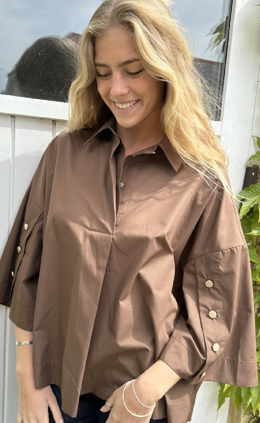Continue Skjorte - Klara - Brown