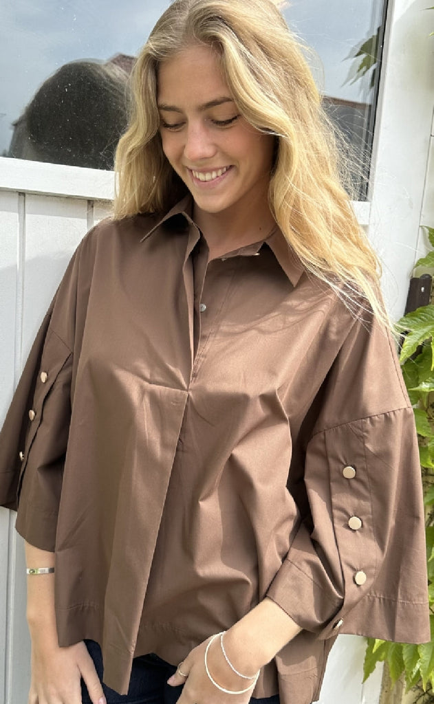 Continue Skjorte - Klara - Brown