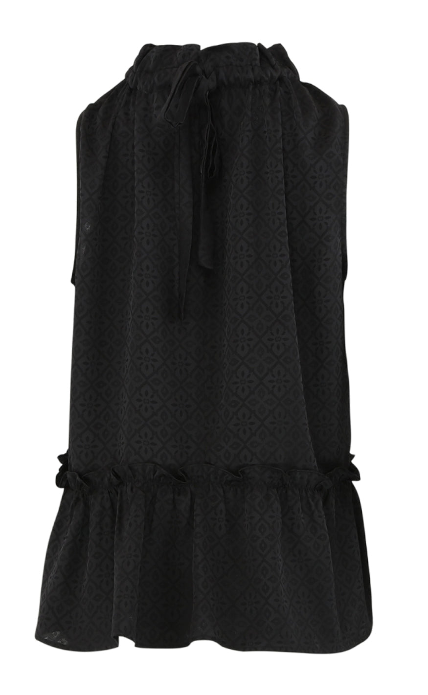 Continue Topp - Liva Fringles - Black Print