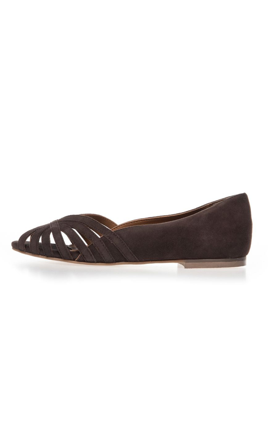 Copenhagen Shoes Ballerinaer - Passionate Suede - Dark Brown