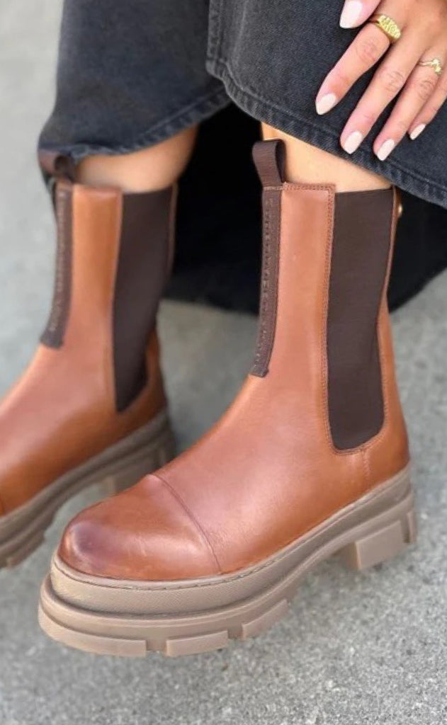 Copenhagen Shoes Støvler - You And Me Mid - Cognac