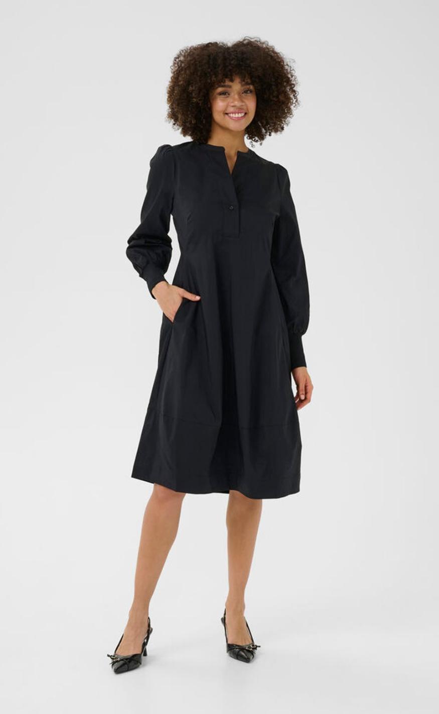 Culture Kjole - Antoinett Rib - Black