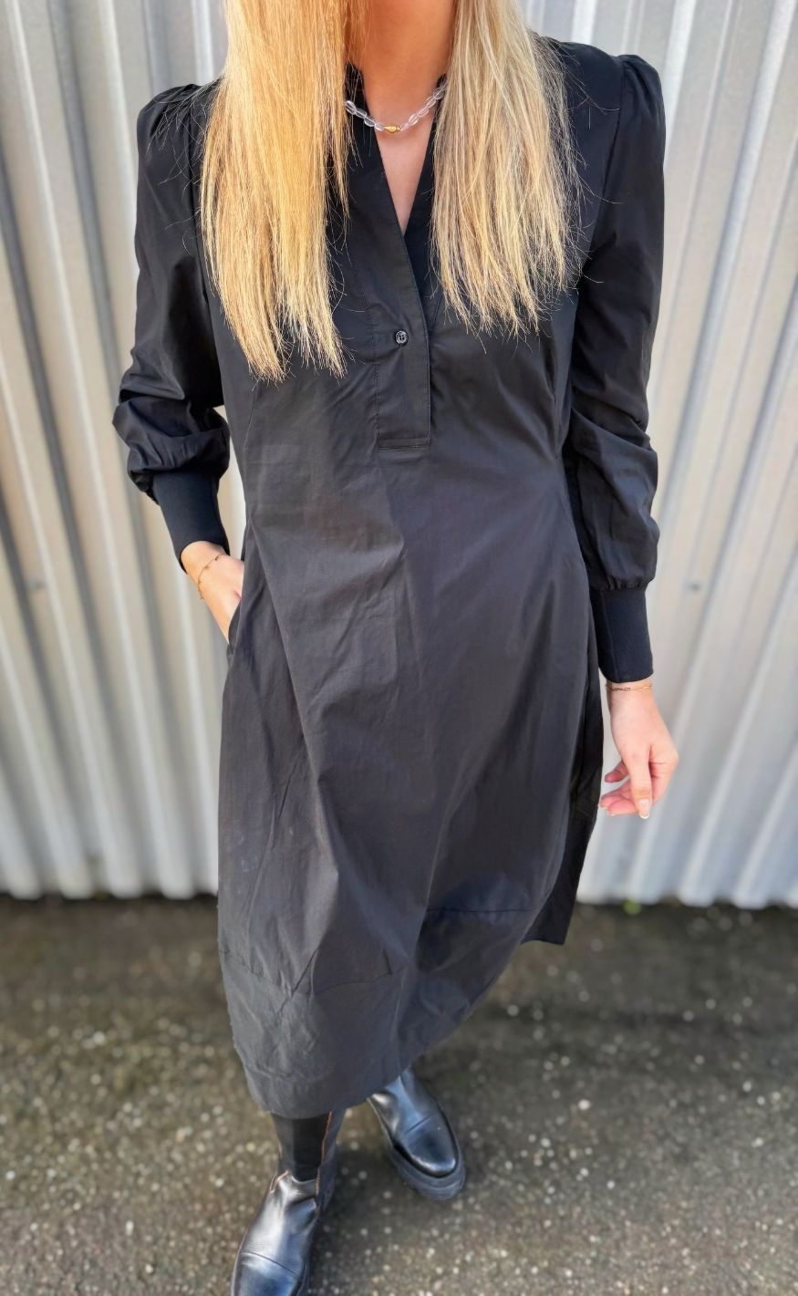 Culture Kjole - Antoinett Rib - Black