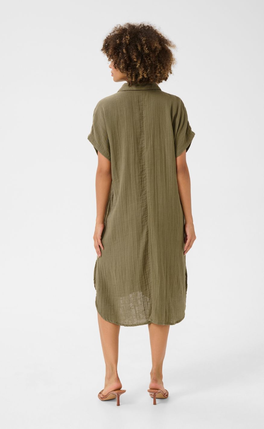 Culture Kjole - Elina Kaftan - Dusky Green
