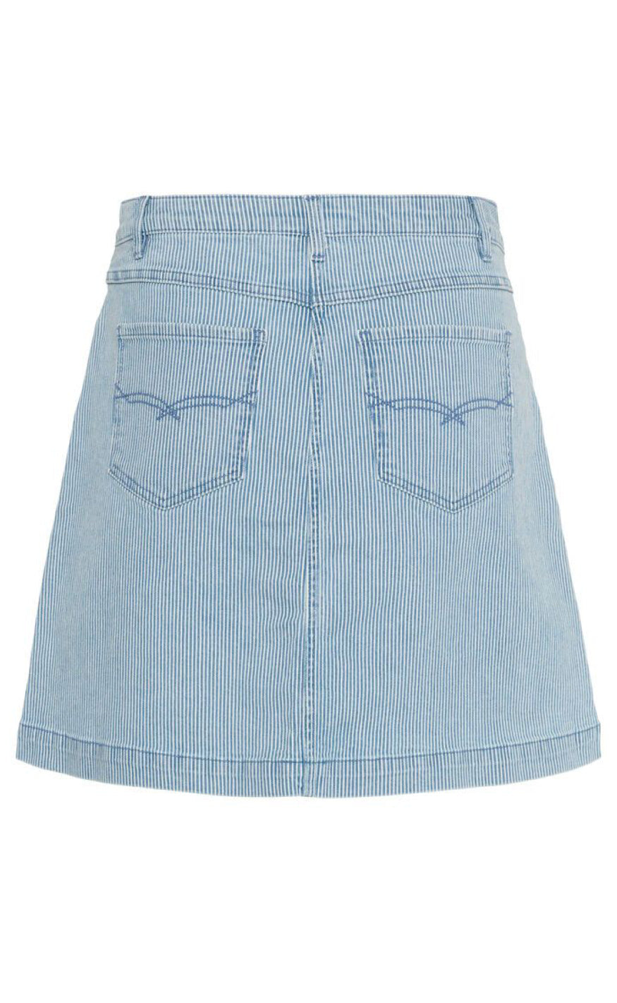 Culture Skjørt - Milky Short - Blue/White Stripe