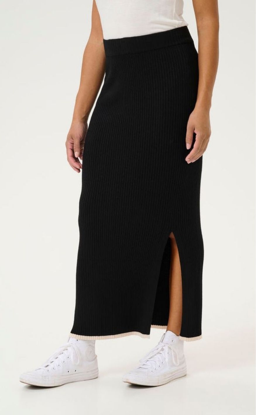 Culture Nederdel - Sabi Annemette Tube - Black/Whitecap stripe