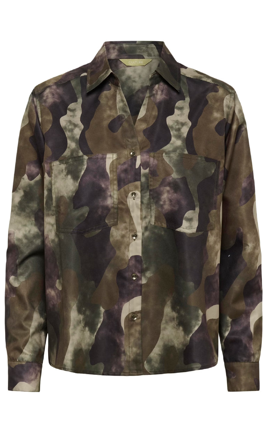 Culture Skjorte - Camuna - Camouflage
