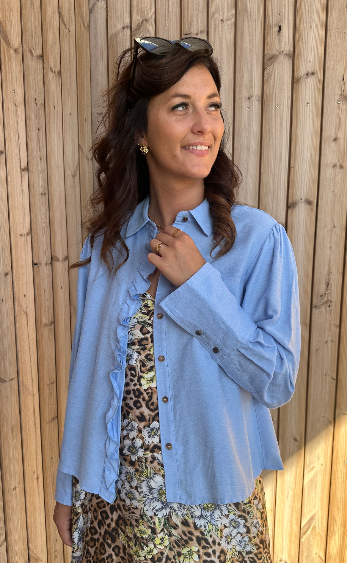 One Two Luxzuz Skjorte - Meiko - Cashmere Blue