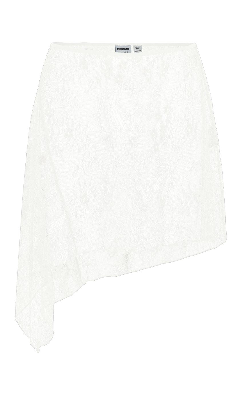 Noisy May Skjørt - Ida Elasticated Lace - Bright White