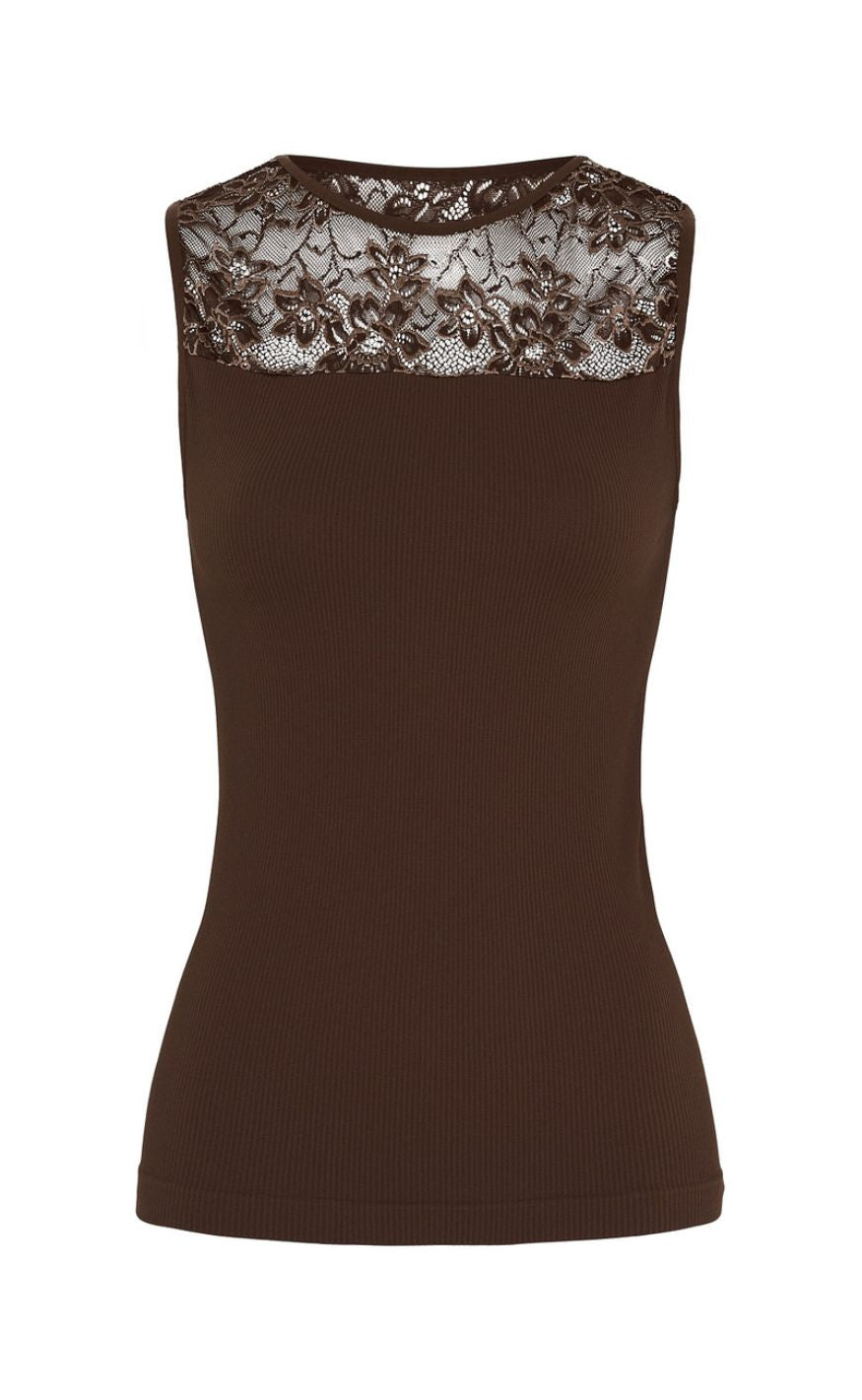 Tim & simonsen Topp - Nancy Rib - Cioccolato