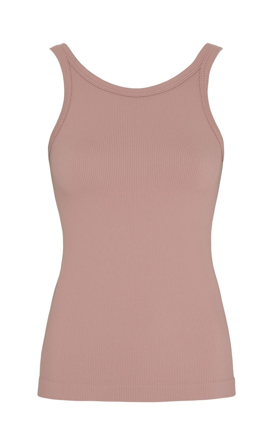 Tim & Simonsen Topp - Lone Rib Tank - Rosa Antico