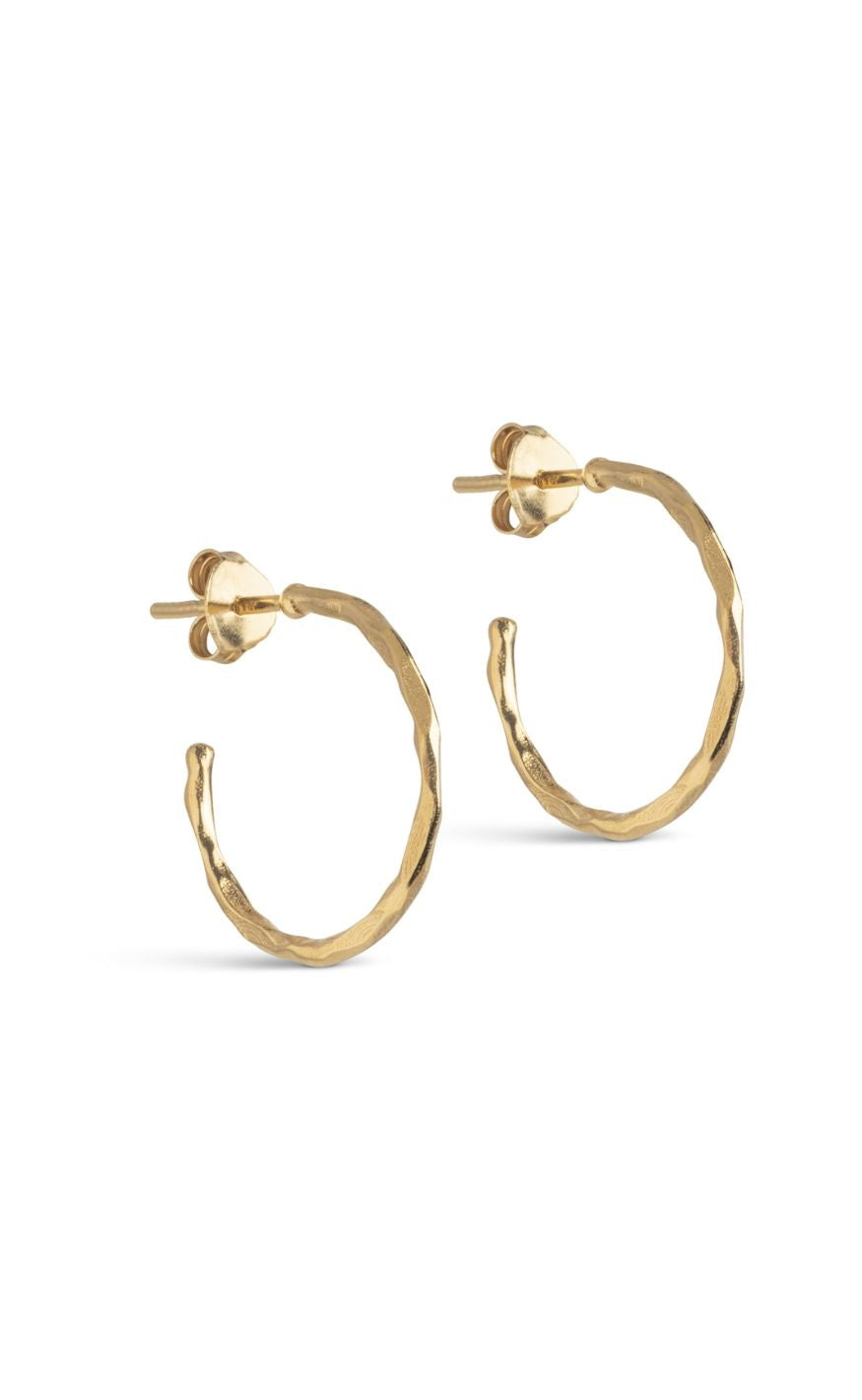 ENAMEL Copenhagen Øreringer - Organic Arena Small - Gold Colour