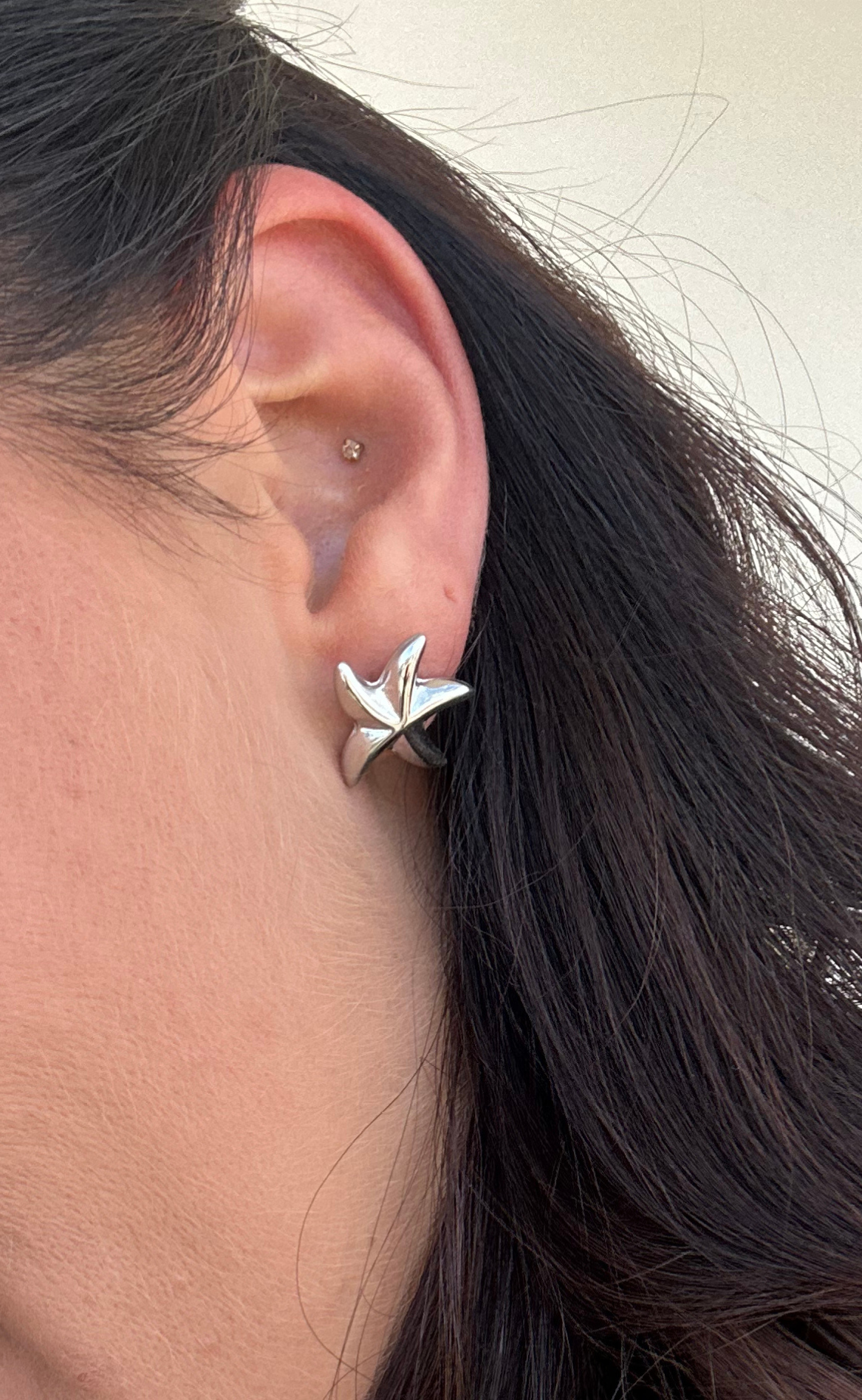 Smykkeli Copenhagen Øreringer - Starfish - Silver Colour