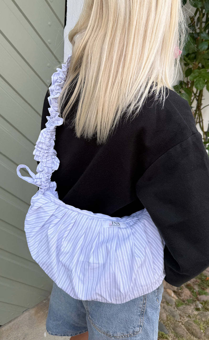 Say INA Copenhagen Veske - Dalia Striped - White W. Stripes