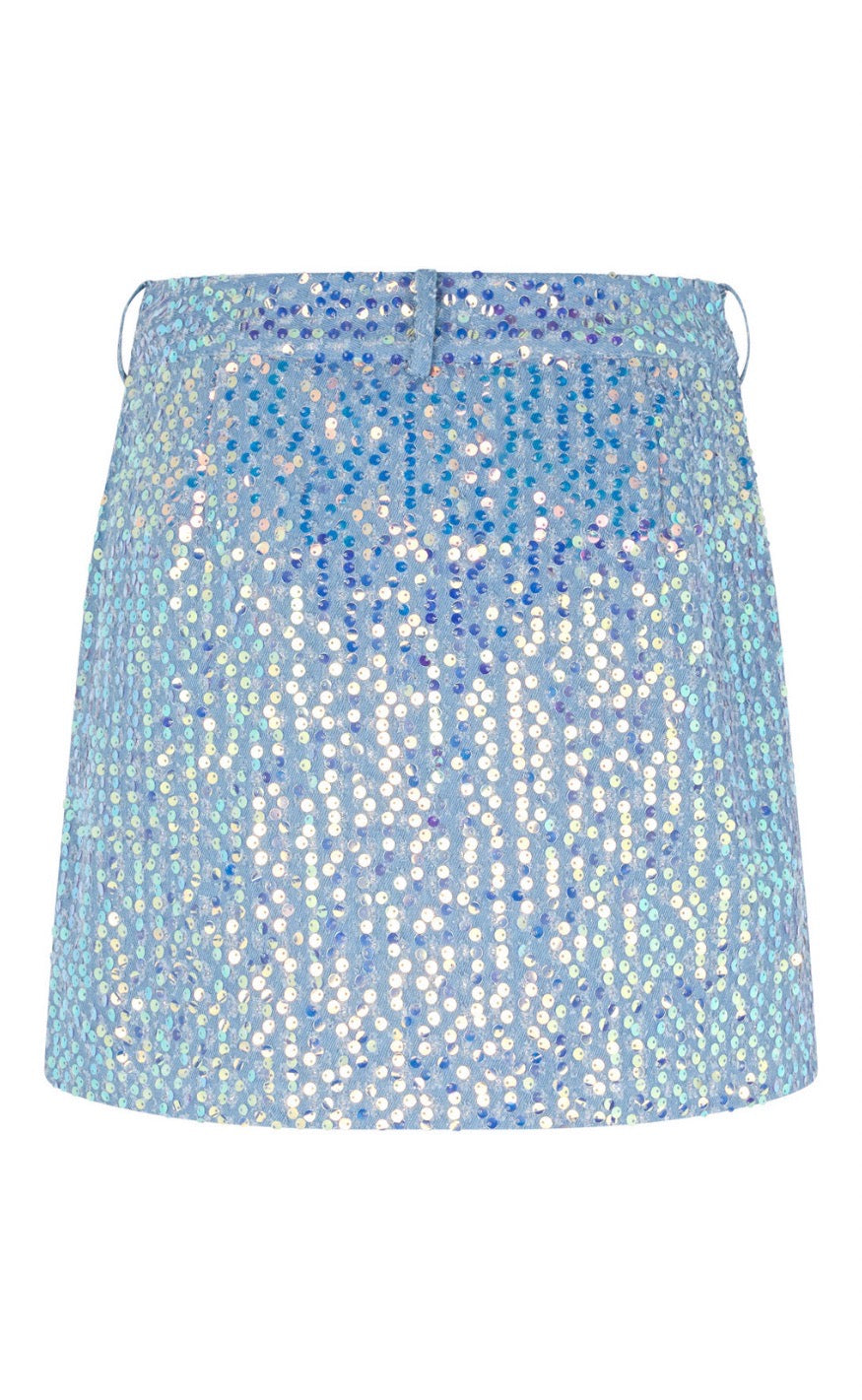 Cras Skjørt - North - Blue Glitter