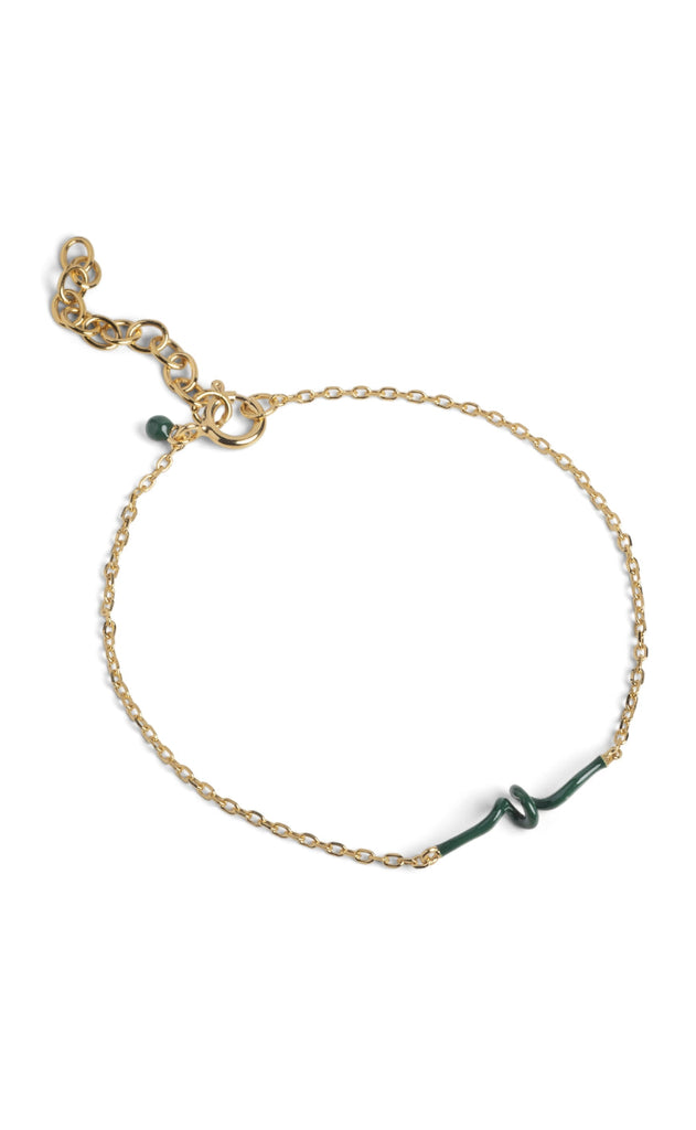 ENAMEL Copenhagen Armbånd - Twist - Petrol Green