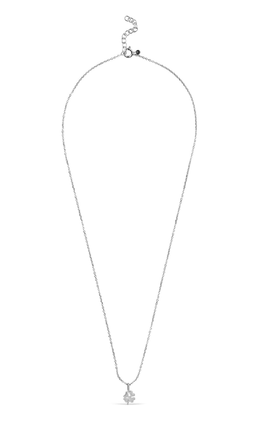 ENAMEL Copenhagen Halskjede - Four-Leaf CLower - Silver colour