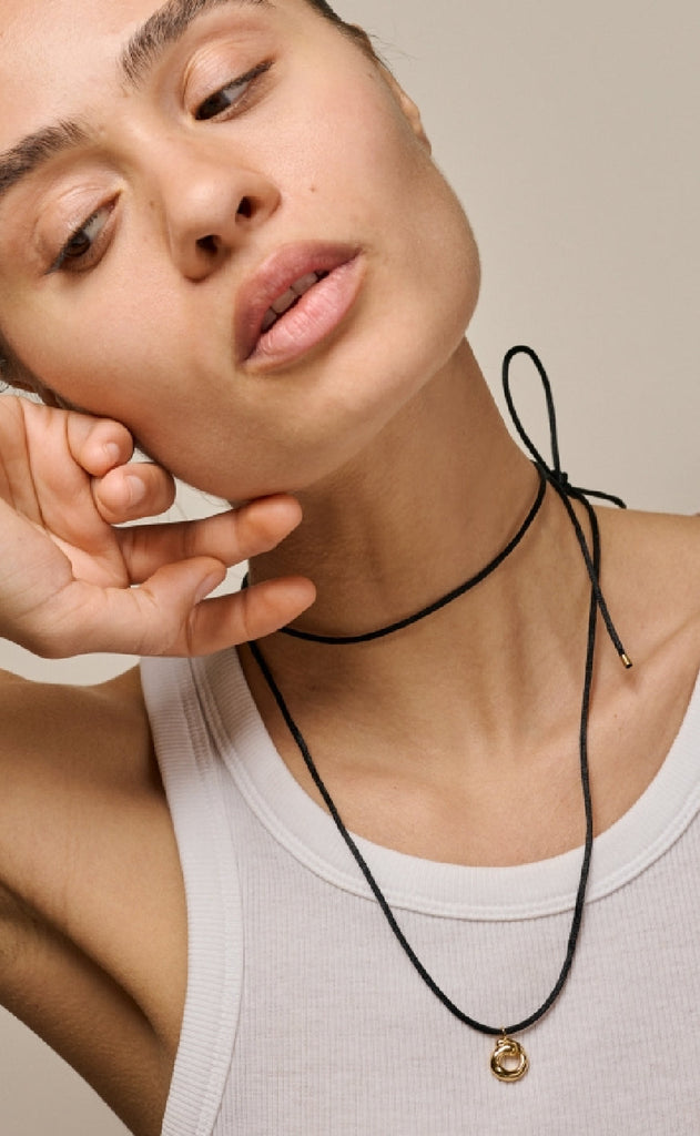 ENAMEL Copenhagen Halskjede - Sora Tie - Silver Colour