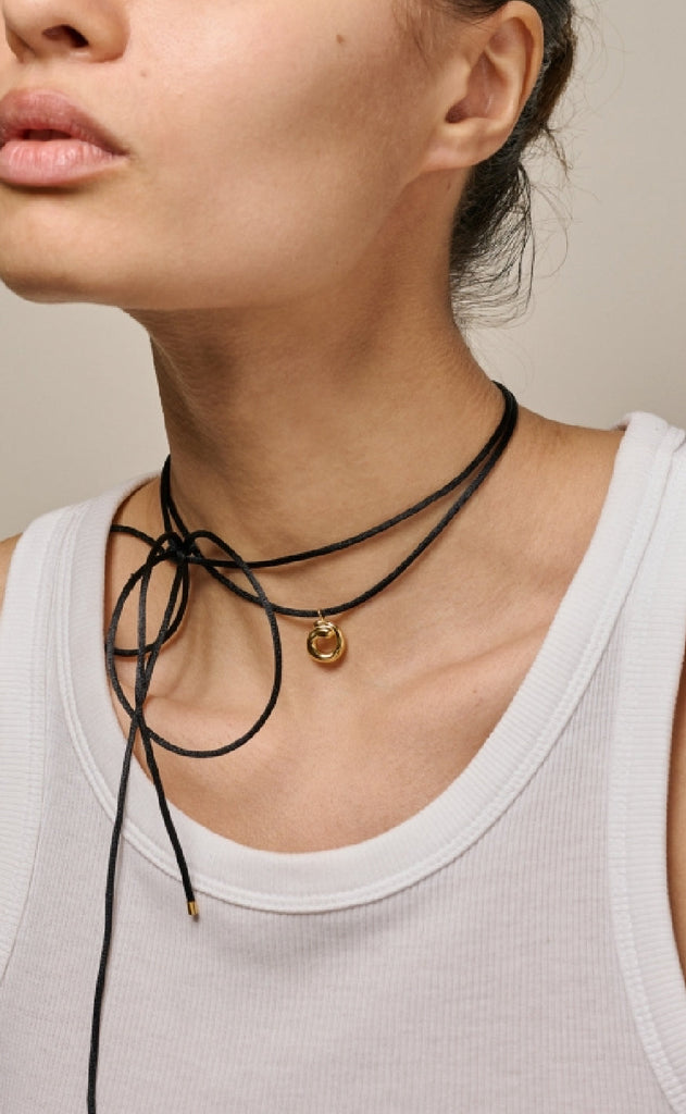 ENAMEL Copenhagen Halskjede - Sora Tie - Silver Colour