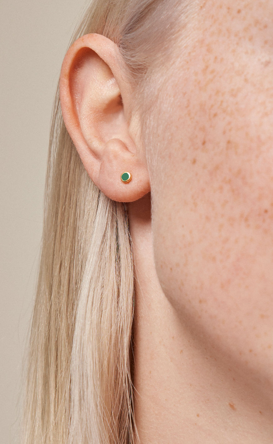 ENAMEL Copenhagen Ørering  - Dot - Petrol Green