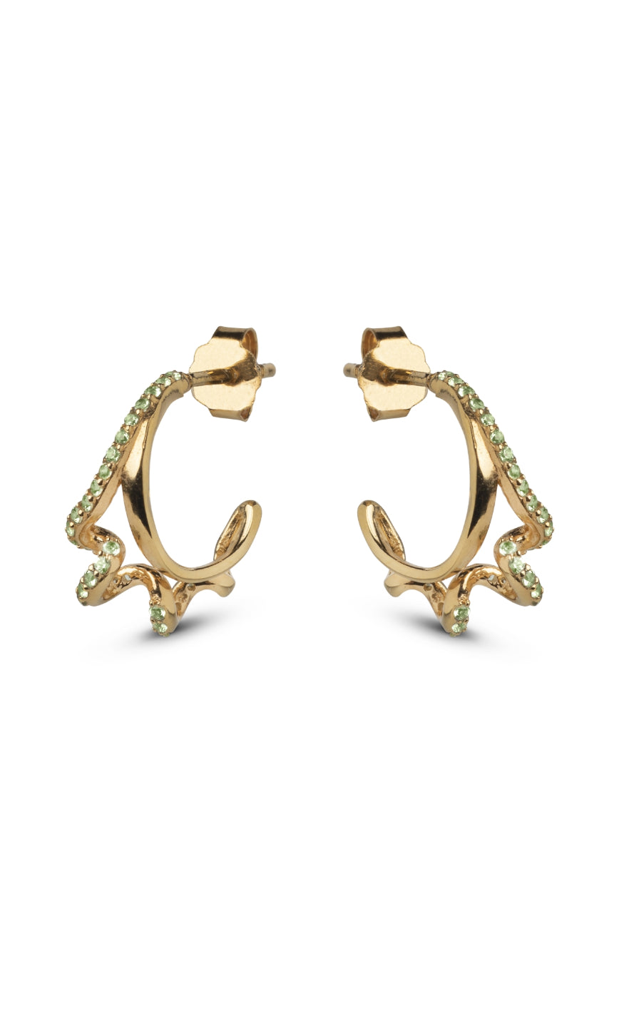 ENAMEL Copenhagen Øreringer - Elegant Twirl - Light Green